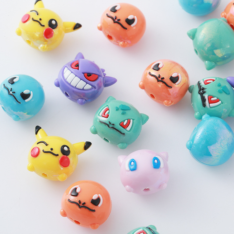Phone Accessories Beads - 12 Buah Manik Pokémon DIY Tali