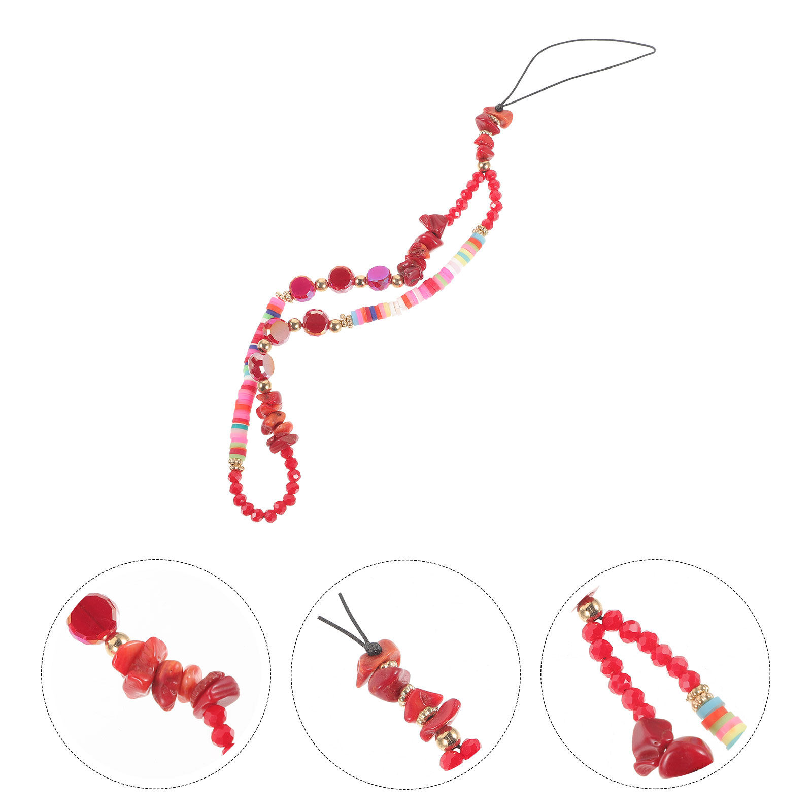 Phone Accessories For Teen Girls - Gantungan Rantai Ponsel Berhias Manik-Manik, Tali