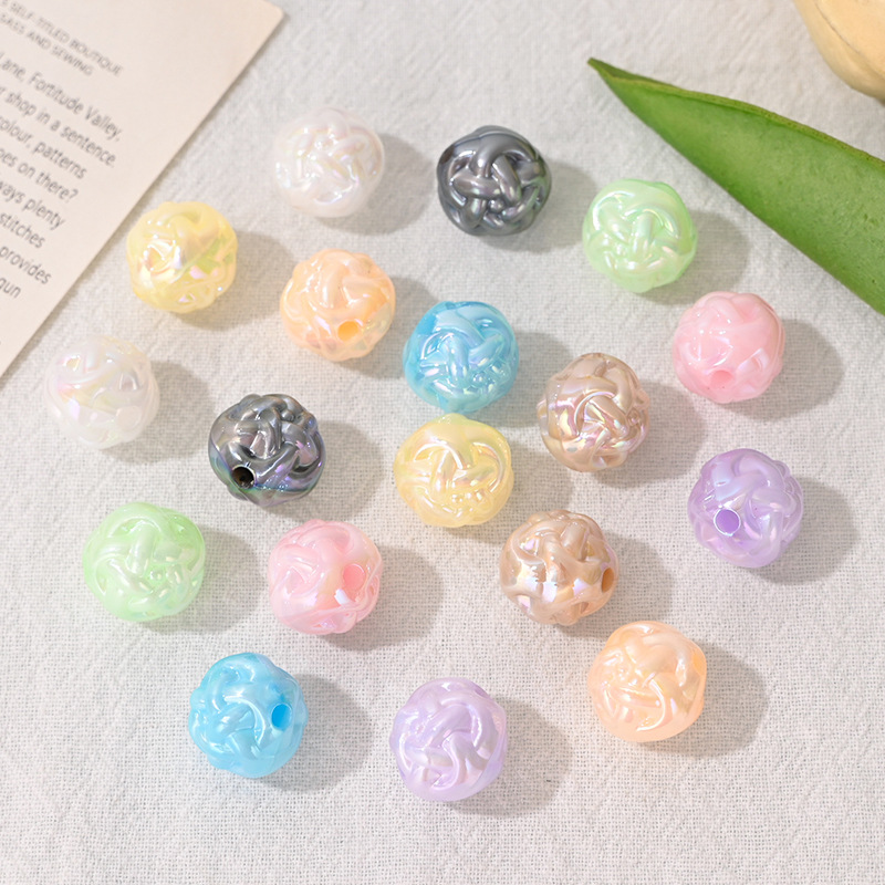 Phone Accessories Beads - 10 Buah Manik-Manik Bola Benang Akrilik,