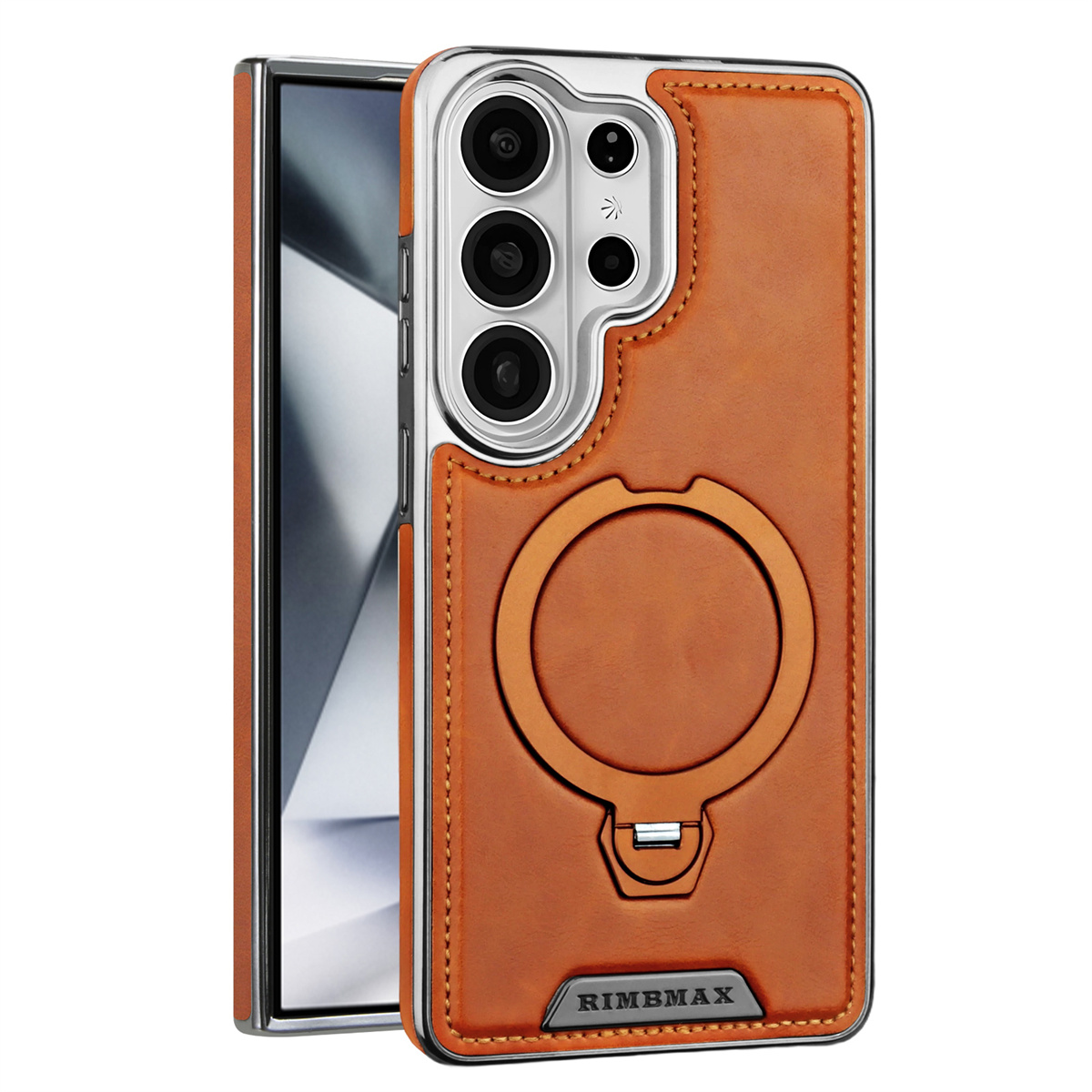 Phone Accessories Ring - Casing Ponsel Kulit PU untuk Samsung