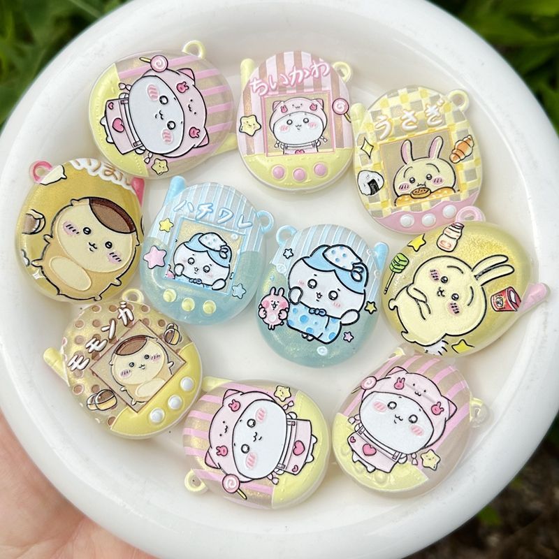 Phone Accessories Beads - Gantungan Kunci Chiikawa Bercahaya Motif Kartun,