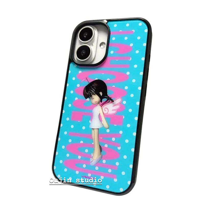 Phone Accessories For Girls - Casing Ponsel Polka Dots Angel Girl