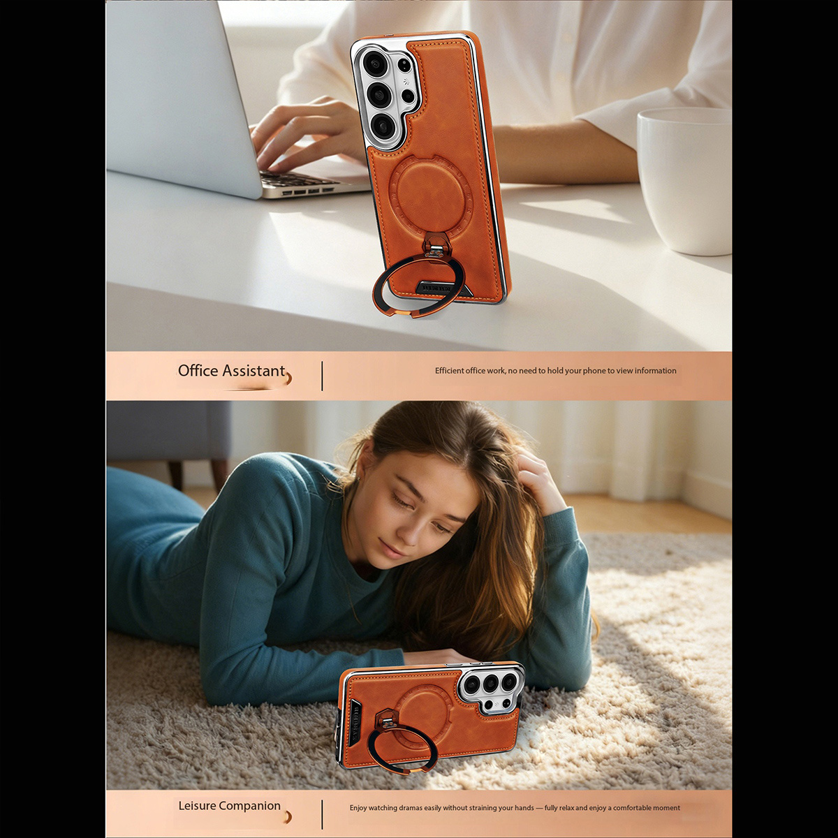 Casing Ponsel Kulit PU untuk S - Phone Accessories Ring ulasan dan harga