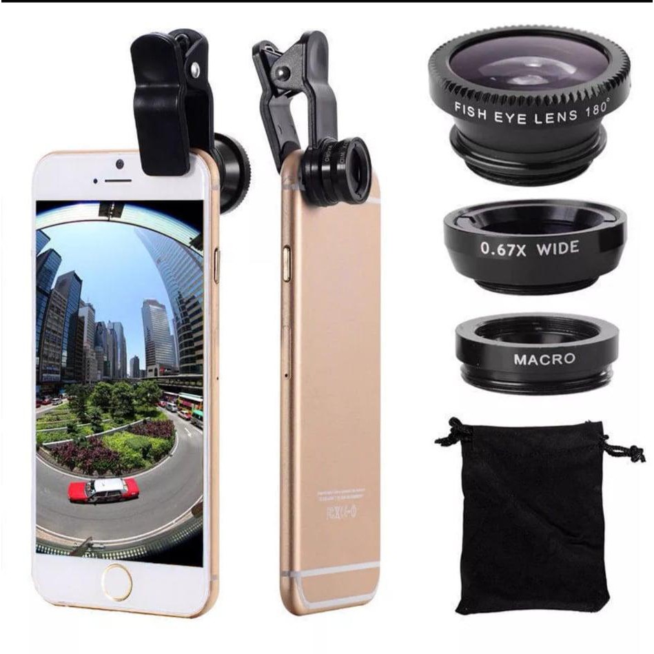 Kit Lensa Kamera Ponsel 3-in-1 - Phone Accessories For Content Creators ulasan dan harga