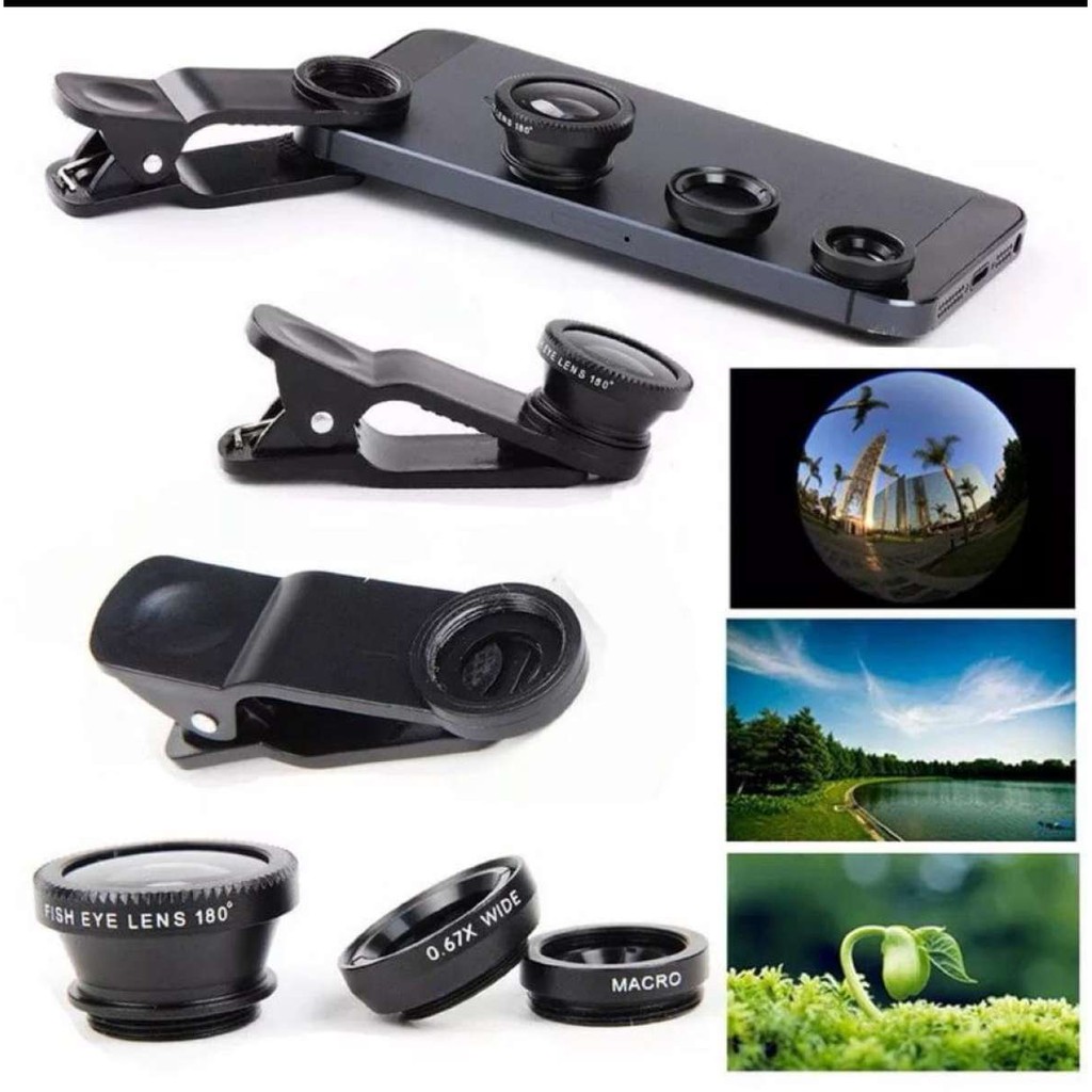 Kit Lensa Kamera Ponsel 3-in-1 - Phone Accessories For Content Creators ulasan dan harga