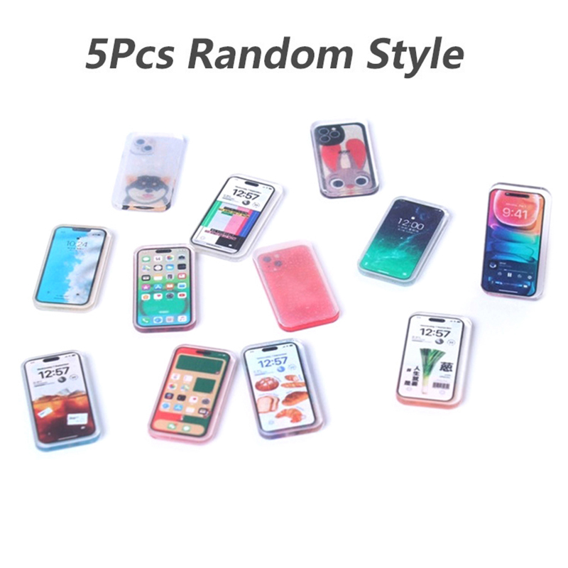 【M】5Pcs Mainan Ponsel Miniatur - Phone Accessories For Kids ulasan dan harga