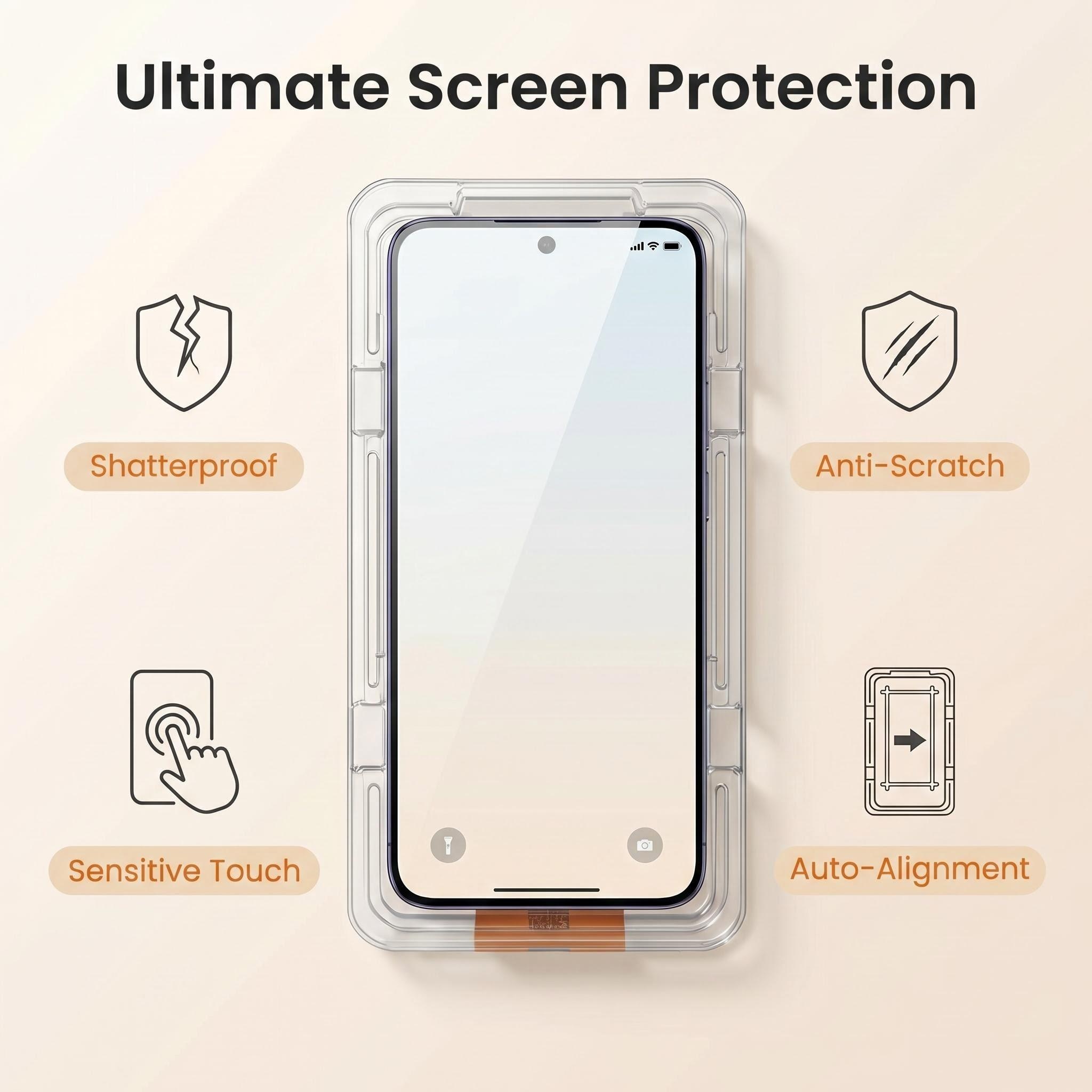 2 Pak Kaca Tempered Bebas Debu - Phone Accessories Online Store ulasan dan harga
