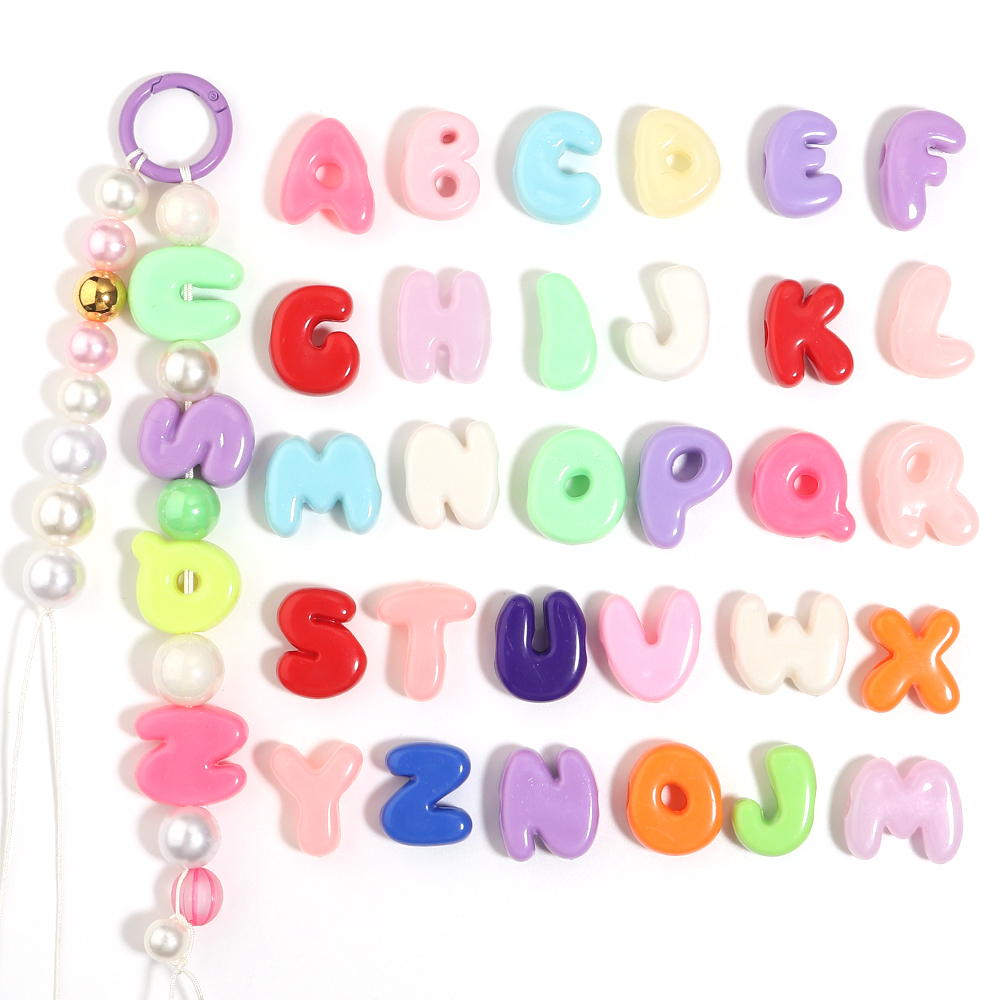 20-30pcs Manik-manik Huruf Alf - Phone Accessories Jewelry ulasan dan harga